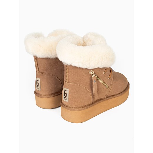 Gooce Skórzane botki zimowe &quot;Agarita&quot; w kolorze jasnobrązowym Gooce 40 promocyjna cena Limango Polska