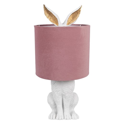 Clayre &amp; Eef Lampa stołowa w kolorze biało-jasnoróżowym - wys. 42 x Ø 20 cm ze sklepu Limango Polska w kategorii Lampy stołowe - zdjęcie 179016330