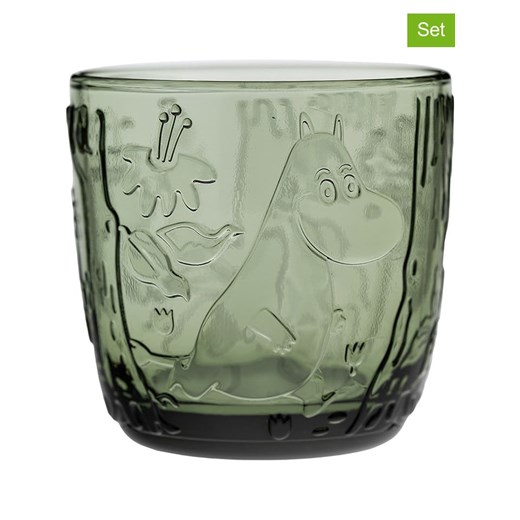 Moomin Szklanki (2 szt.) w kolorze zielonym - 280 ml ze sklepu Limango Polska w kategorii Naczynia - zdjęcie 179016404