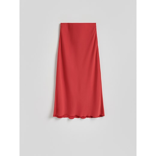 Reserved - Satynowa spódnica maxi - czerwony Reserved XL Reserved