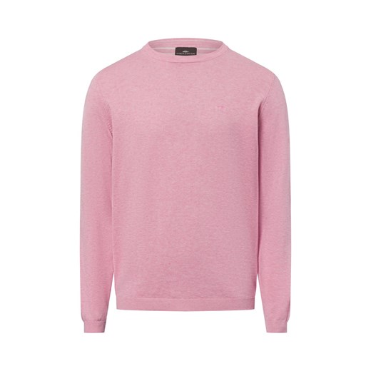 Fynch-Hatton Męski sweter Mężczyźni Bawełna brudny róż jednolity ze sklepu vangraaf w kategorii Swetry męskie - zdjęcie 179019994