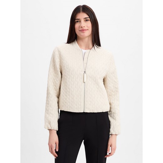 comma casual identity Bluza damska Kobiety piaskowy wypukły wzór tkaniny ze sklepu vangraaf w kategorii Kurtki damskie - zdjęcie 179020001