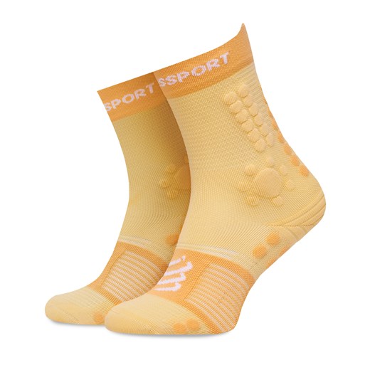 Skarpety wysokie unisex Compressport Pro Racing Socks v4.0 Trail XU00048B Żółty ze sklepu eobuwie.pl w kategorii Skarpetki męskie - zdjęcie 179020921