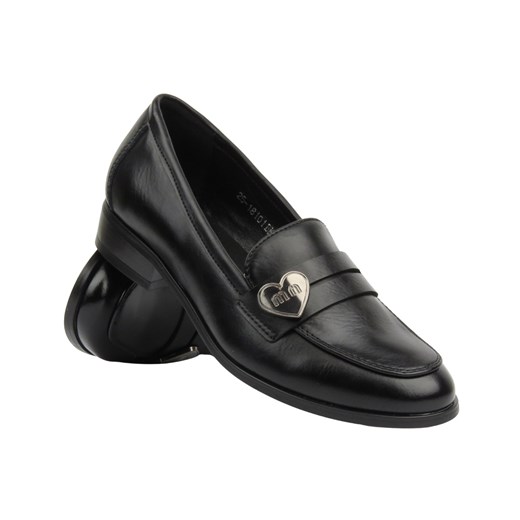 Eleganckie mokasyny damskie Vinceza 18101, czarne ze sklepu ulubioneobuwie w kategorii Mokasyny damskie - zdjęcie 179020952