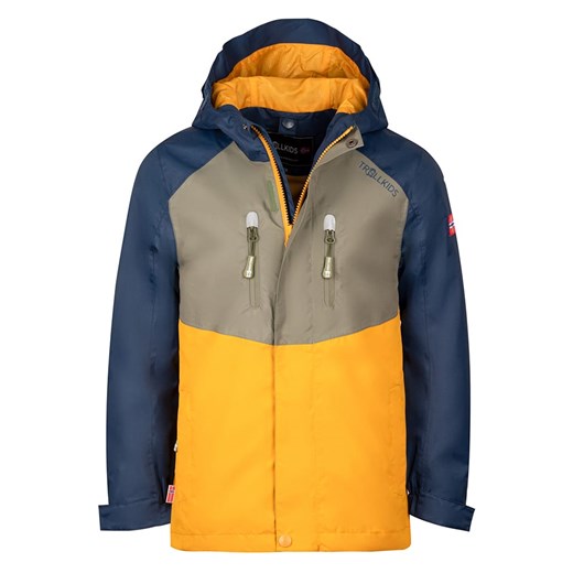Trollkids Kurtka funkcyjna 3w1 &quot;Bryggen&quot; w kolorze żółto-oliwkowym ze sklepu Limango Polska w kategorii Kurtki chłopięce - zdjęcie 179025881