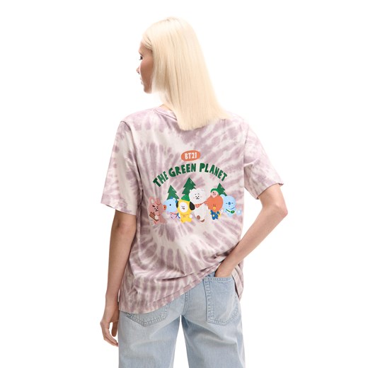 Cropp - T-shirt z nadrukiem ekipy BT21 - wielobarwny ze sklepu Cropp w kategorii Bluzki damskie - zdjęcie 179026923