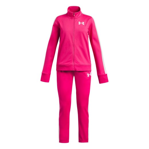 Dziewczęcy dres komplet treningowy Under Armour EM Knit Track Suit - różowy ze sklepu Sportstylestory.com w kategorii Dresy dziewczęce - zdjęcie 179028224