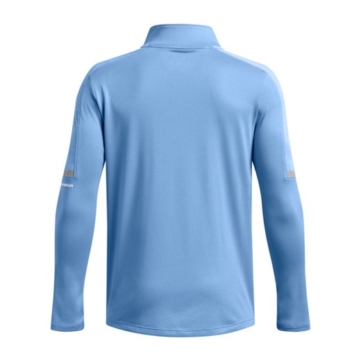 Chłopięcy longsleeve treningowy Under Armour UA Tech Utility 1/4 Zip - niebieski ze sklepu Sportstylestory.com w kategorii T-shirty chłopięce - zdjęcie 179028240