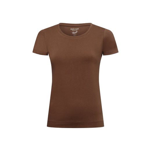 Marie Lund T-shirt damski Kobiety Dżersej czekoladowy jednolity ze sklepu vangraaf w kategorii Bluzki damskie - zdjęcie 179034751