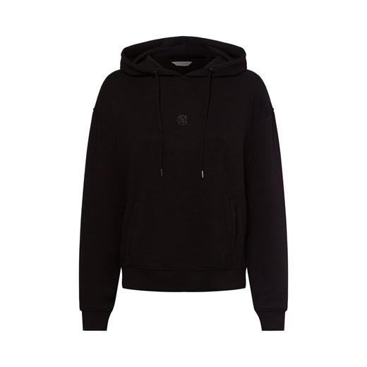 Msch Copenhagen Damski sweter z kapturem Kobiety Sztuczne włókno czarny jednolity ze sklepu vangraaf w kategorii Bluzy damskie - zdjęcie 179034760