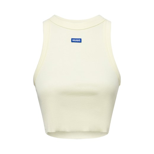 HUGO BLUE Damski podkoszulek - Baby Tank_B Kobiety Bawełna żółty jednolity ze sklepu vangraaf w kategorii Bluzki damskie - zdjęcie 179034763