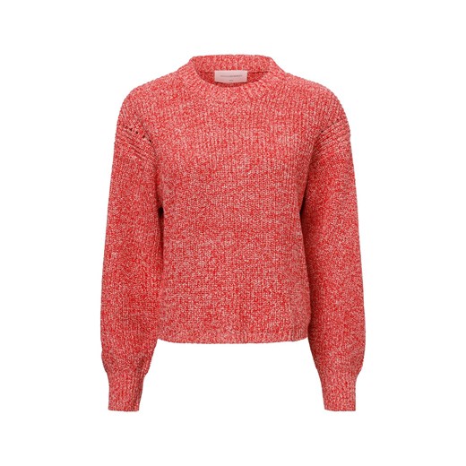 Msch Copenhagen Damski sweter z dzianiny z zawartością wełny - MSCHWille Kobiety czerwony marmurkowy ze sklepu vangraaf w kategorii Swetry damskie - zdjęcie 179034811