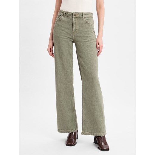 MOS MOSH Dżinsy bootcut - MMDARA Kobiety Bawełna trzcinowy jednolity ze sklepu vangraaf w kategorii Jeansy damskie - zdjęcie 179034834