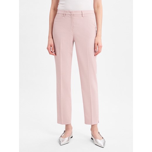 More & More Damskie spodnie biznesowe Kobiety Sztuczne włókno różowy wypukły wzór tkaniny ze sklepu vangraaf w kategorii Spodnie damskie - zdjęcie 179034862
