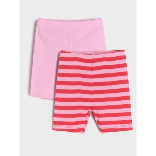 Sinsay - Krótkie legginsy 2 pack - różowy ze sklepu Sinsay w kategorii Odzież dla niemowląt - zdjęcie 179036152