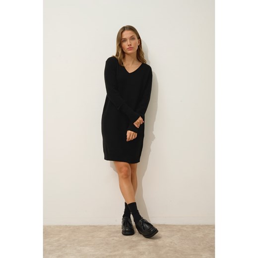 Just Cashmere Kaszmirowa sukienka &quot;Mileya&quot; w kolorze czarnym ze sklepu Limango Polska w kategorii Sukienki - zdjęcie 179037704