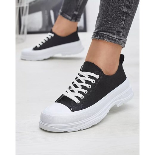 Royalfashion Czarne damskie sportowe trampki Cresoma Royalfashion.pl 36 royalfashion.pl