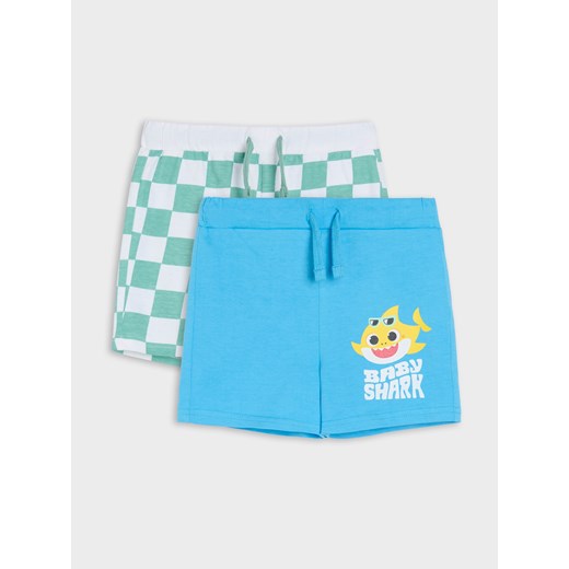 Sinsay - Szorty 2 pack Baby Shark - niebieski Sinsay 104 Sinsay