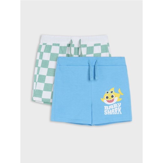 Sinsay - Szorty 2 pack Baby Shark - niebieski Sinsay 80 Sinsay