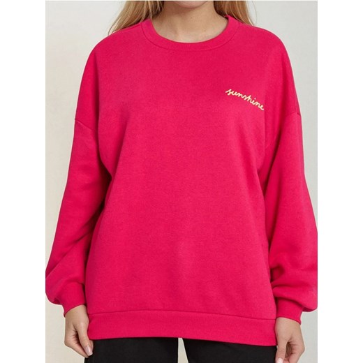 Sinsay - Bluza z nadrukiem na plecach - różowy ze sklepu Sinsay w kategorii Bluzy damskie - zdjęcie 179040461