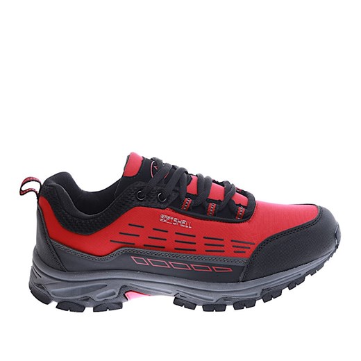 Czerwone męskie buty trekkingowe /G8-3 15018 T782/ ze sklepu Pantofelek24.pl w kategorii Buty trekkingowe męskie - zdjęcie 179041531