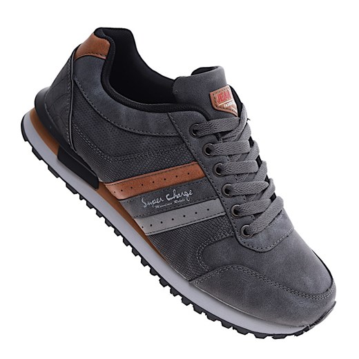 Wiązane casualowe buty sportowe szare /A5-2 16679  T428/ ze sklepu Pantofelek24.pl w kategorii Buty sportowe męskie - zdjęcie 179041991