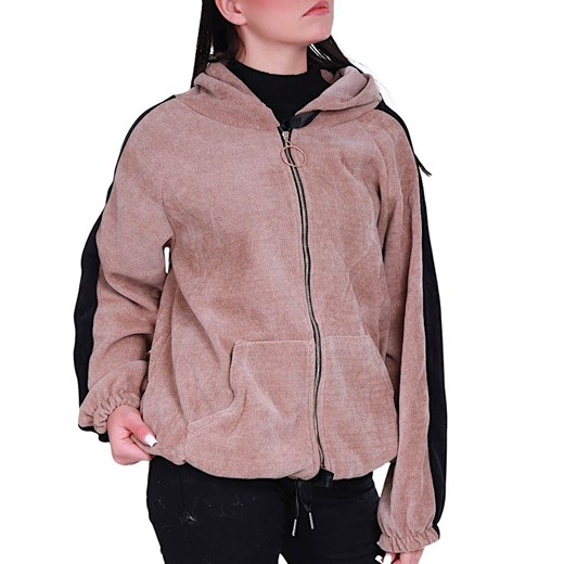 Casualowa bluza oversize Beżowa /H UB25 S331/ ze sklepu Pantofelek24.pl w kategorii Bluzy damskie - zdjęcie 179044562