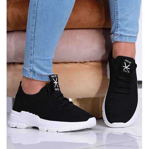 Czarne wsuwane buty sportowe /A4-3 16147 G280/ Pantofelek24 41 Pantofelek24.pl