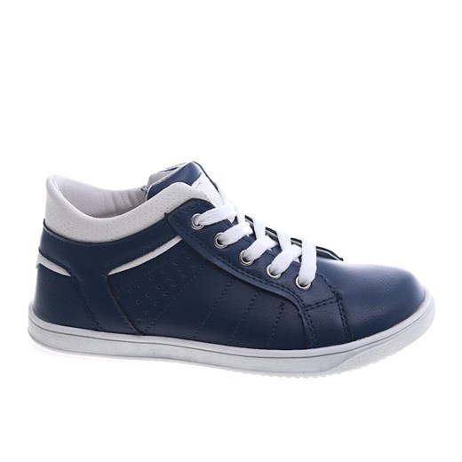 Sznurowane granatowe buty chłopięce /G11-2 13333  T195/ ze sklepu Pantofelek24.pl w kategorii Trampki dziecięce - zdjęcie 179044611