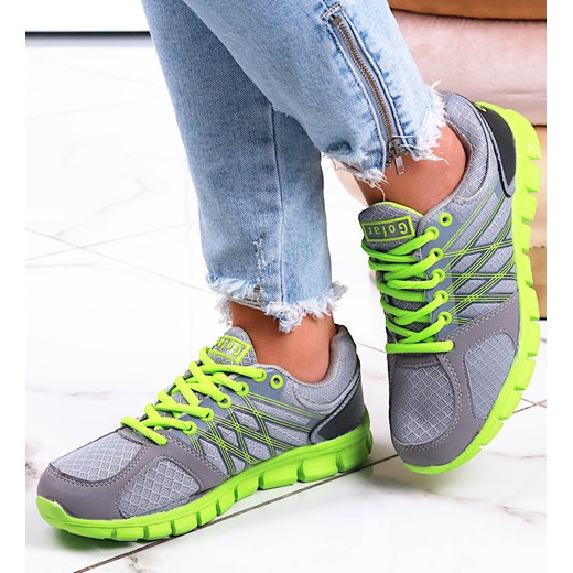 Szaro zielone lekkie buty sportowe C1-3 13206 S203/ ze sklepu Pantofelek24.pl w kategorii Buty sportowe damskie - zdjęcie 179045080