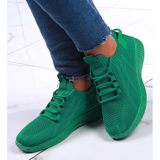 Wsuwane damskie buty sportowe neonowa zieleń /A2-2 13129 S296/ ze sklepu Pantofelek24.pl w kategorii Buty sportowe damskie - zdjęcie 179046350