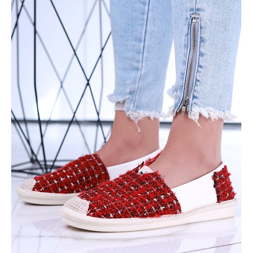 Szmaciane wsuwane espadryle /G6-2 15677 T07-4/ ze sklepu Pantofelek24.pl w kategorii Espadryle damskie - zdjęcie 179046510