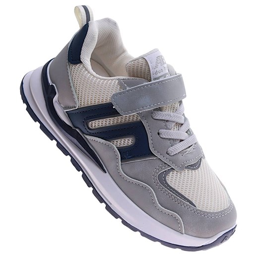 Szaro granatowe chłopięce buty sportowe sneakersy /G8-3 17234 T289/ ze sklepu Pantofelek24.pl w kategorii Buty sportowe dziecięce - zdjęcie 179047121