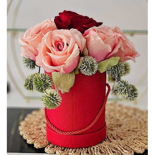 Flower box- piękne kolorowe róże na prezent /FL44A M218/ ze sklepu Pantofelek24.pl w kategorii Dekoracje - zdjęcie 179048242