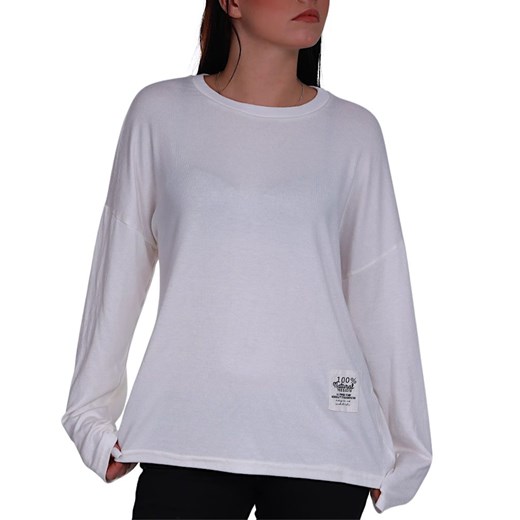 Biała bluzka damska oversize /H UB819 S235/ ze sklepu Pantofelek24.pl w kategorii Bluzki damskie - zdjęcie 179048370