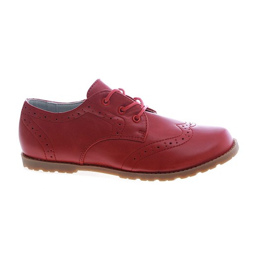 Sznurowane bordowe półbuty chłopięce /G12-1 13353 T077/ ze sklepu Pantofelek24.pl w kategorii Półbuty dziecięce - zdjęcie 179049201