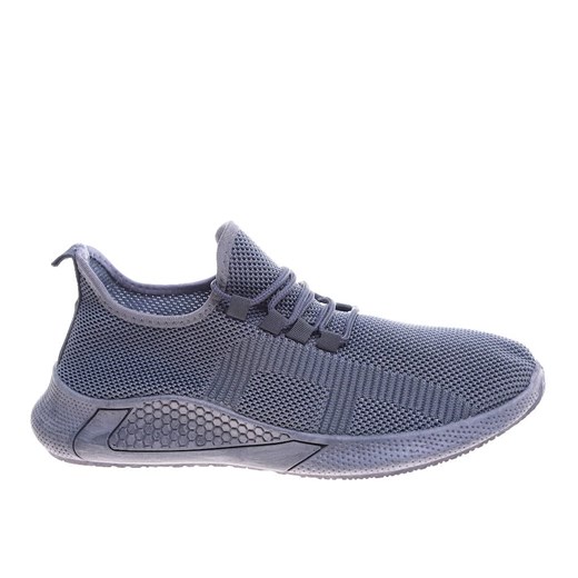 Szare ażurowe męskie wsuwane buty sportowe /F2-1 16279 S237/ ze sklepu Pantofelek24.pl w kategorii Buty sportowe męskie - zdjęcie 179049663