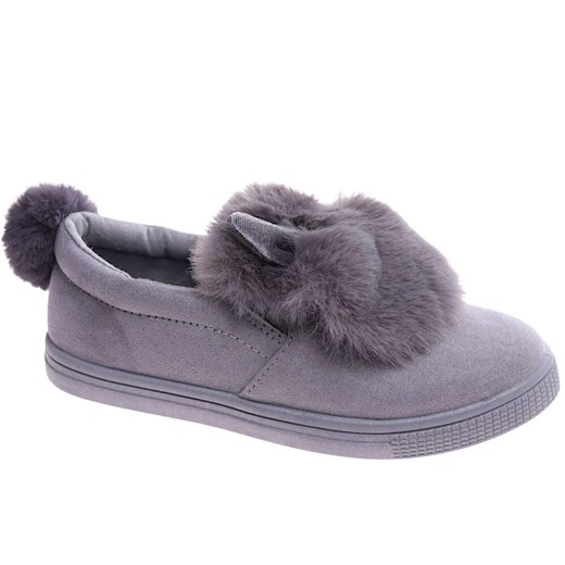 Szare dziewczęce tenisówki /G11-2 15769 T000-67/ ze sklepu Pantofelek24.pl w kategorii Trampki dziecięce - zdjęcie 179051392