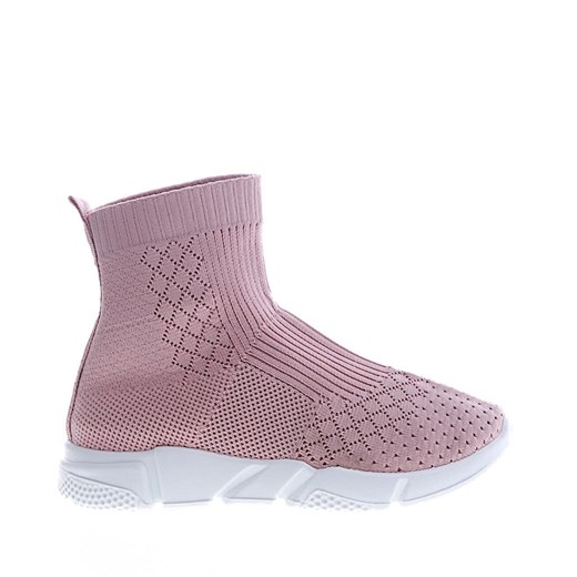 Wsuwane wysokie dziewczęce trampki różowe /F10-3 13270 T143/ ze sklepu Pantofelek24.pl w kategorii Buty sportowe dziecięce - zdjęcie 179051740