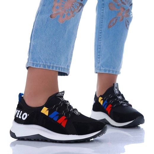 Czarne wsuwane buty sportowe damskie /G6-3 15806 T292/ ze sklepu Pantofelek24.pl w kategorii Buty sportowe damskie - zdjęcie 179052062