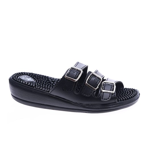 Czarne damskie klapki z kolcami Fakirki /F3-1 14359 T157/ ze sklepu Pantofelek24.pl w kategorii Klapki damskie - zdjęcie 179052604