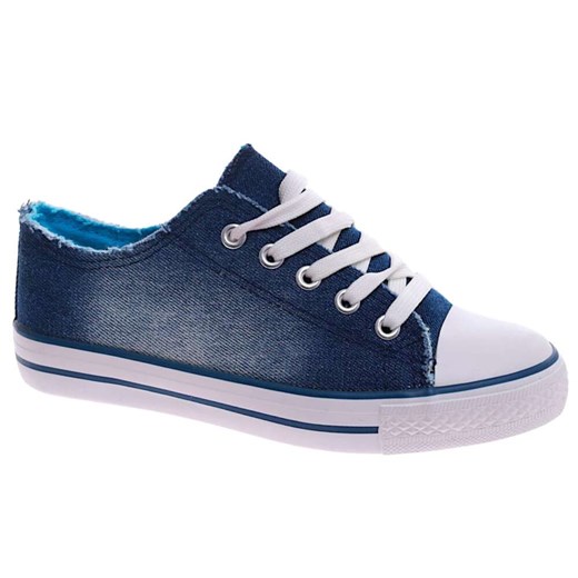 Granatowe trampki dla dziewczynki /C2-2 17286 T13-5/ ze sklepu Pantofelek24.pl w kategorii Trampki dziecięce - zdjęcie 179053132
