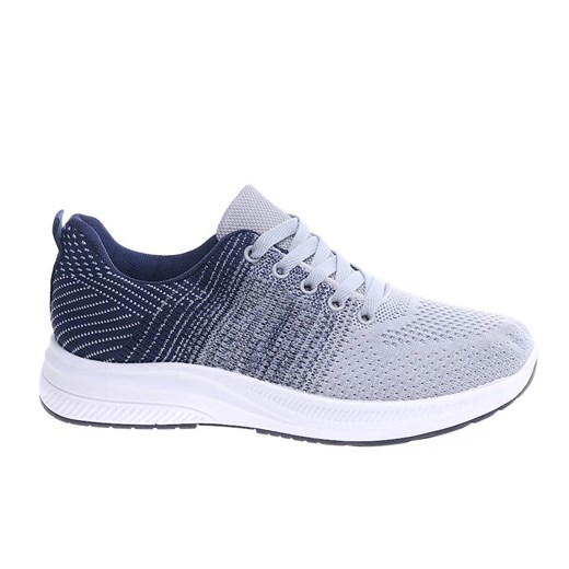 Szaro granatowe sznurowane męskie buty sportowe /F3-1 14195 S331/ ze sklepu Pantofelek24.pl w kategorii Buty sportowe męskie - zdjęcie 179053824