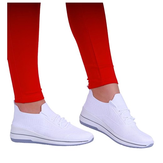 Białe wsuwane buty sportowe /H2 17270 W101/ ze sklepu Pantofelek24.pl w kategorii Buty sportowe damskie - zdjęcie 179054233