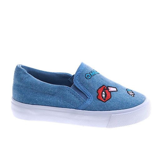Wsuwane niebieskie dziecięce tenisówki slip on /F8-2 13524A T9/ ze sklepu Pantofelek24.pl w kategorii Trampki dziecięce - zdjęcie 179054810