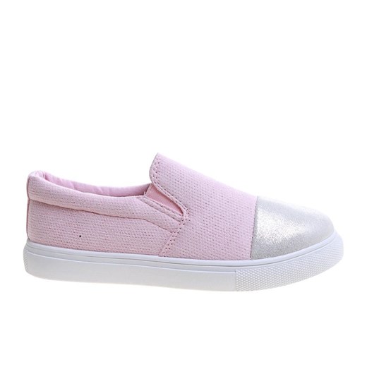 Wsuwane różowe trampki dziewczęce slip on /B8-2 15728  T100/ ze sklepu Pantofelek24.pl w kategorii Trampki dziecięce - zdjęcie 179057293