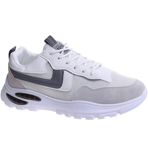 Biało szare męskie buty sportowe /F6-1 17348 T289/ ze sklepu Pantofelek24.pl w kategorii Buty sportowe męskie - zdjęcie 179058363