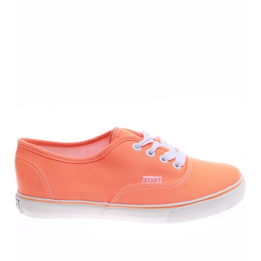 Pomarańczowe dziecięce tenisówki /D7-2 16562 G8-61/ ze sklepu Pantofelek24.pl w kategorii Trampki dziecięce - zdjęcie 179058973