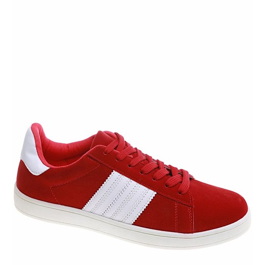 Czerwone sznurowane trampki męskie /B2-1 16557A T384/ ze sklepu Pantofelek24.pl w kategorii Trampki męskie - zdjęcie 179059203
