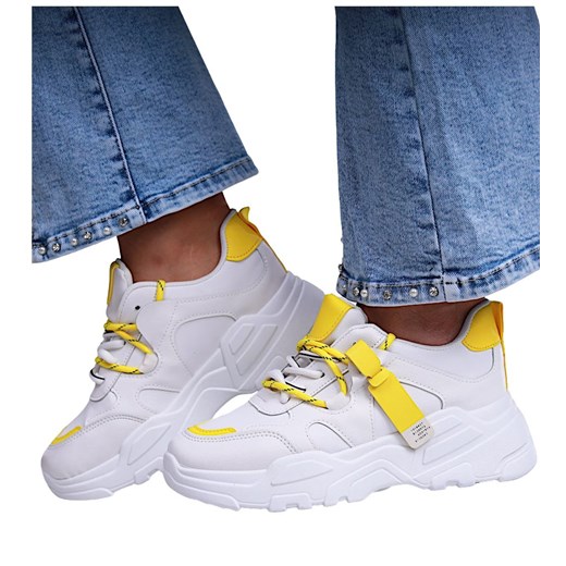 Damskie buty sportowe na platformie /F5-2 10713 W381/ ze sklepu Pantofelek24.pl w kategorii Buty sportowe damskie - zdjęcie 179059700